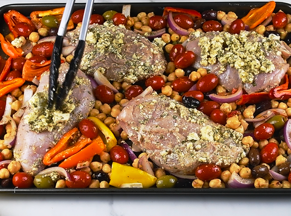 Mediterranean Chicken Sheet Pan Meal - Step 4